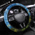 Jumping Kakapo Christmas Steering Wheel Cover New Zealand Fern - Starry Night Style