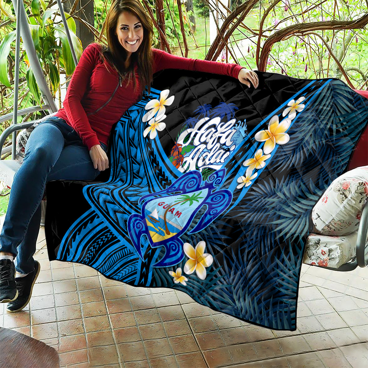 Hafa Adai Guam Quilt Guahan Sea Turtle Tropical Style LT14 - Polynesian Pride