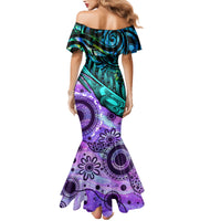 New Zealand Paua Shell With Australia Opal Unique Combine Family Matching Mermaid Dress and Hawaiian Shirt LT14 - Polynesian Pride