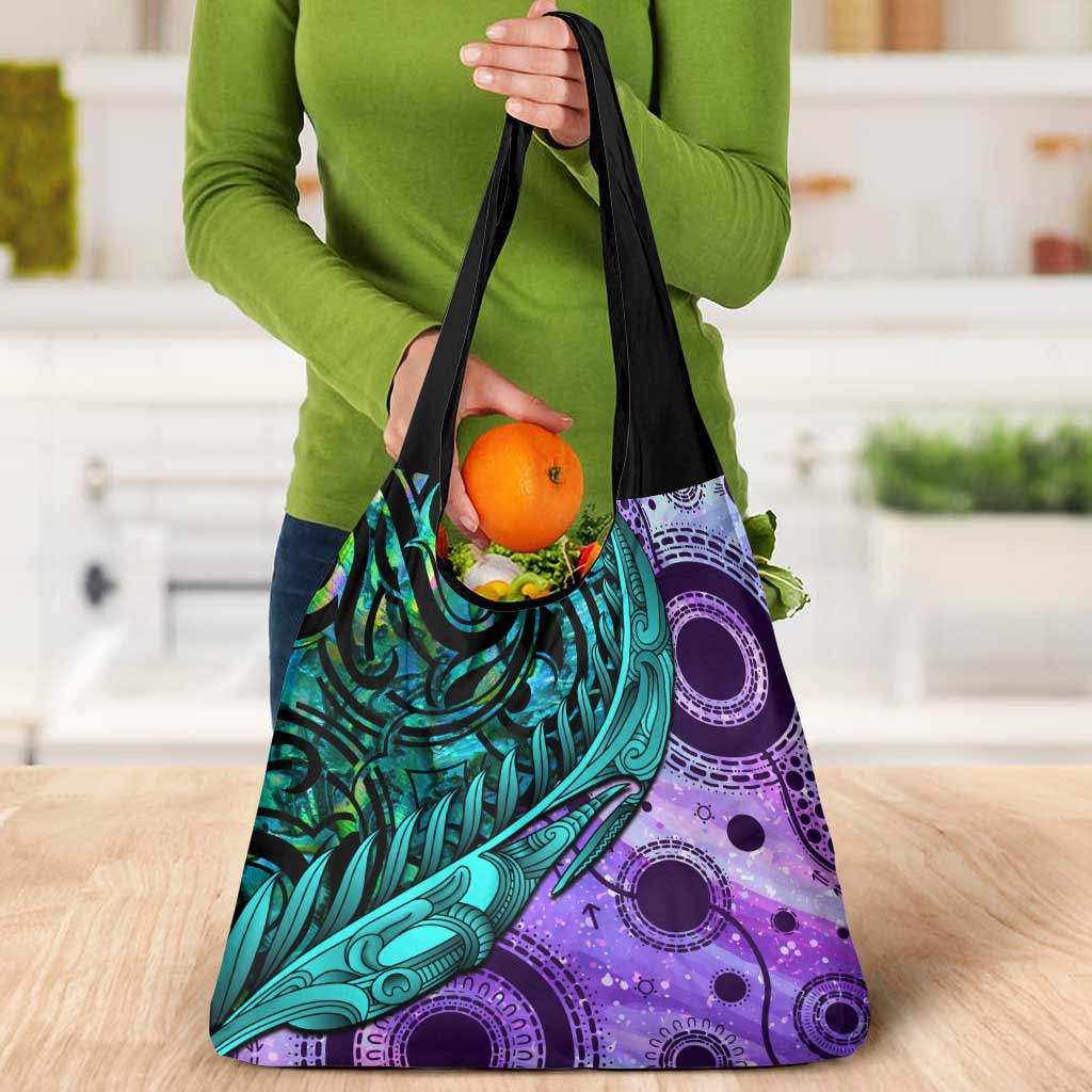 New Zealand Paua Shell With Australia Opal Unique Combine Grocery Bag