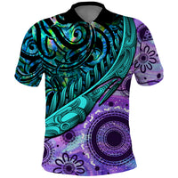 New Zealand Paua Shell With Australia Opal Unique Combine Polo Shirt LT14 Green - Polynesian Pride