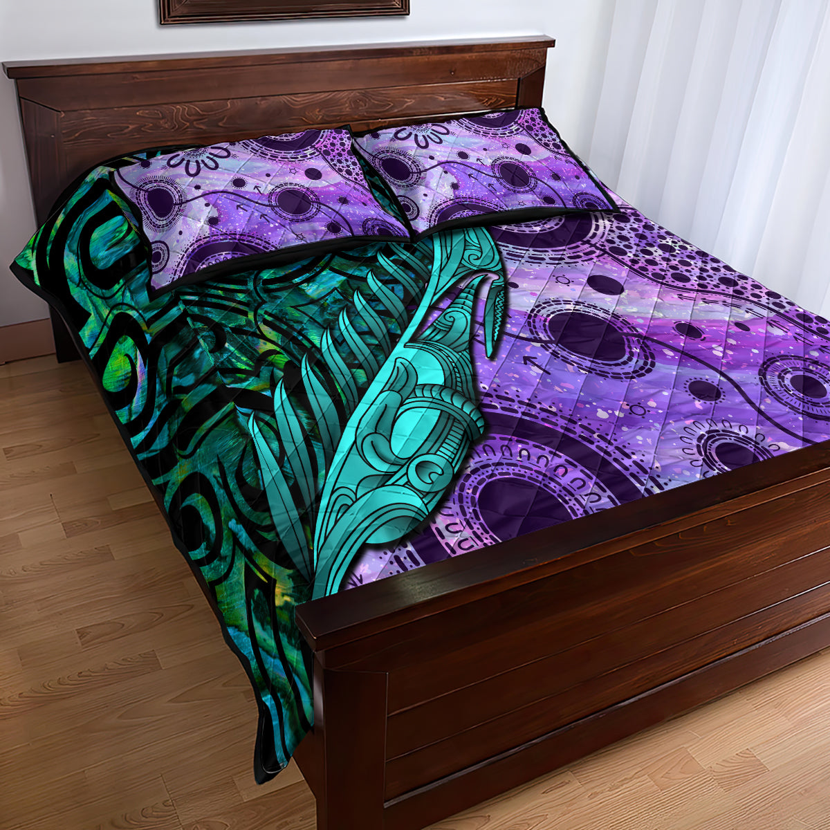 New Zealand Paua Shell With Australia Opal Unique Combine Quilt Bed Set LT14 - Polynesian Pride