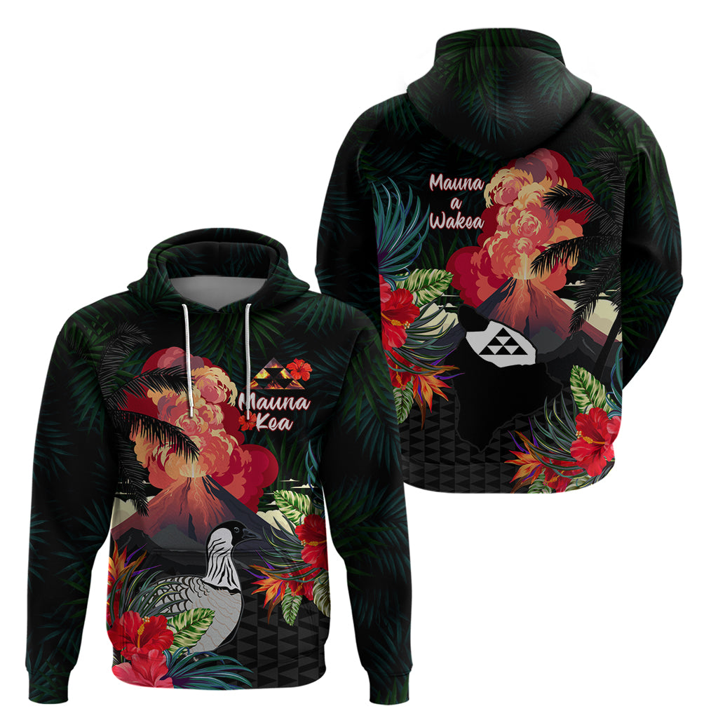 Hawaii Mauna Kea Zip Hoodie White Mountain With Nene Tropical Vibes LT14 - Polynesian Pride