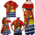 Personalised Mauri Kiribati Family Matching Off Shoulder Maxi Dress and Hawaiian Shirt Polynesian Ribaberiki Flag Style Mix Plumeria LT14 - Polynesian Pride