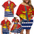 Personalised Mauri Kiribati Family Matching Off Shoulder Short Dress and Hawaiian Shirt Polynesian Ribaberiki Flag Style Mix Plumeria LT14 - Polynesian Pride