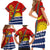 Personalised Mauri Kiribati Family Matching Short Sleeve Bodycon Dress and Hawaiian Shirt Polynesian Ribaberiki Flag Style Mix Plumeria LT14 - Polynesian Pride