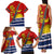 Personalised Mauri Kiribati Family Matching Tank Maxi Dress and Hawaiian Shirt Polynesian Ribaberiki Flag Style Mix Plumeria LT14 - Polynesian Pride