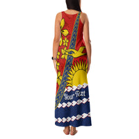 Personalised Mauri Kiribati Family Matching Tank Maxi Dress and Hawaiian Shirt Polynesian Ribaberiki Flag Style Mix Plumeria LT14 - Polynesian Pride