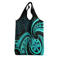 Turquoise New Zealand Mangopare Grocery Bag Aotearoa Maori Koru Style