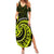 Lime Green New Zealand Mangopare Summer Maxi Dress Aotearoa Maori Koru Style LT14 Women Lime Green - Polynesian Pride