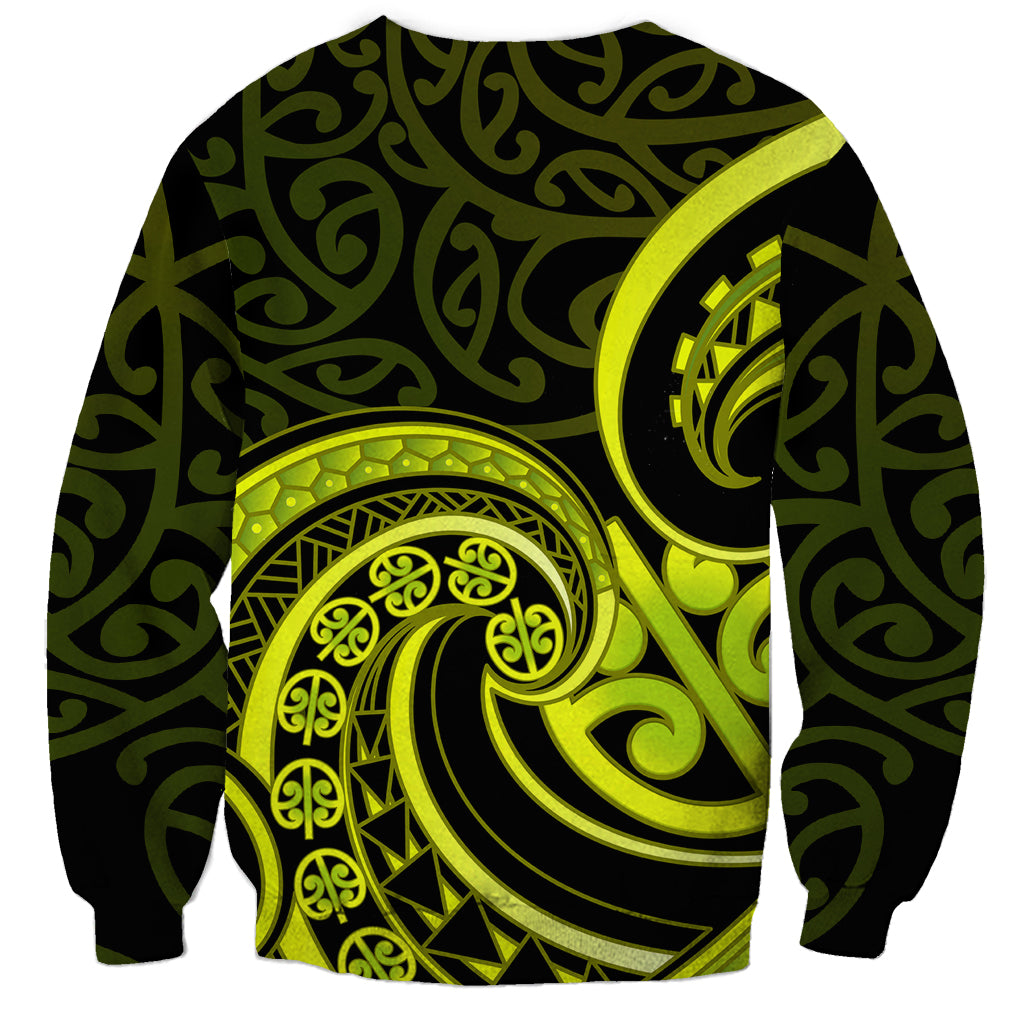 Lime Green New Zealand Mangopare Sweatshirt Aotearoa Maori Koru Style LT14 - Polynesian Pride