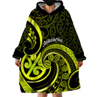 Lime Green New Zealand Mangopare Wearable Blanket Hoodie Aotearoa Maori Koru Style LT14 - Polynesian Pride