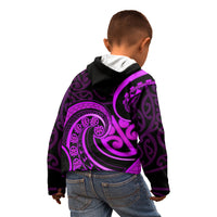 Purple Aotearoa Mangopare Kid Hoodie NZ Maori Koru Style LT14 - Polynesian Pride