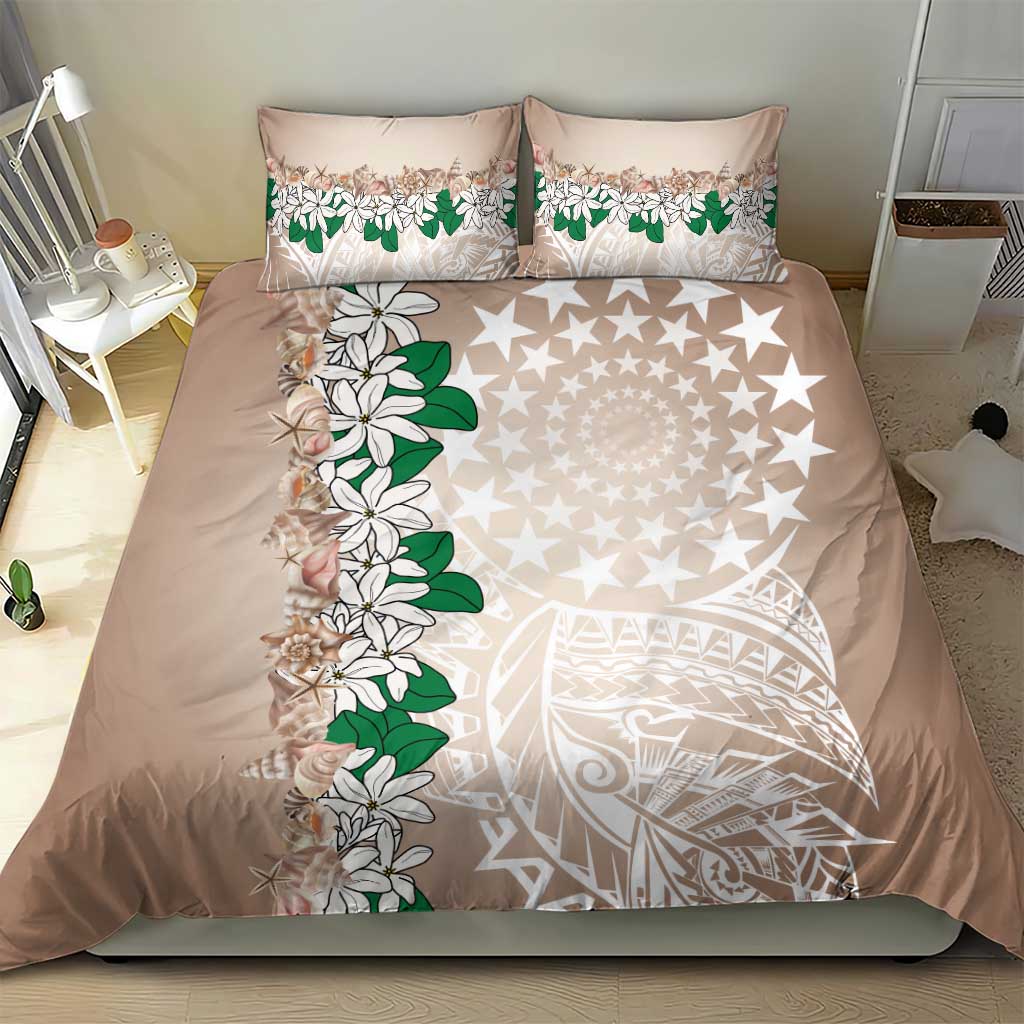 Cook Islands Tiare Maori With Conch Shell Bedding Set 2025 Pasifika Polynesian Tattoo