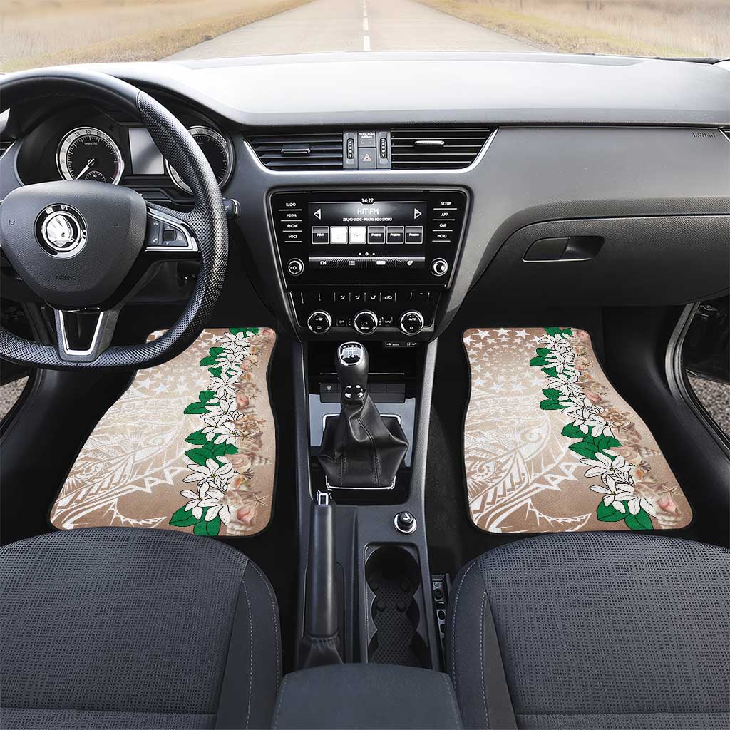 Cook Islands Tiare Maori With Conch Shell Car Mats 2025 Pasifika Polynesian Tattoo