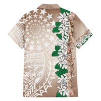 Cook Islands Tiare Maori With Conch Shell Family Matching Off Shoulder Short Dress and Hawaiian Shirt 2025 Pasifika Polynesian Tattoo