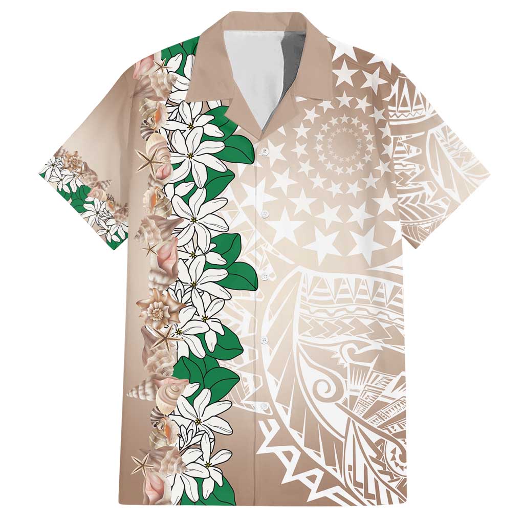 Cook Islands Tiare Maori With Conch Shell Family Matching Short Sleeve Bodycon Dress and Hawaiian Shirt 2025 Pasifika Polynesian Tattoo