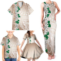 Cook Islands Tiare Maori With Conch Shell Family Matching Tank Maxi Dress and Hawaiian Shirt 2025 Pasifika Polynesian Tattoo LT14 - Polynesian Pride