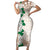 Cook Islands Tiare Maori With Conch Shell Short Sleeve Bodycon Dress 2025 Pasifika Polynesian Tattoo