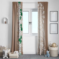 Cook Islands Tiare Maori With Conch Shell Window Curtain 2025 Pasifika Polynesian Tattoo