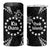 Kia Orana Cook Islands 4 in 1 Can Cooler Tumbler 2025 Pasifika Polynesian Turtle Black Color