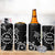 Kia Orana Cook Islands 4 in 1 Can Cooler Tumbler 2025 Pasifika Polynesian Turtle Black Color
