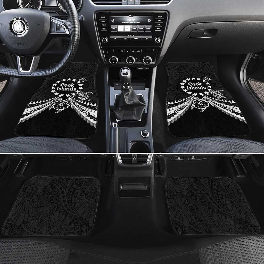 Kia Orana Cook Islands Car Mats 2025 Pasifika Polynesian Turtle Black Color