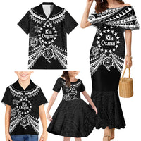 Kia Orana Cook Islands Family Matching Mermaid Dress and Hawaiian Shirt 2025 Pasifika Polynesian Turtle Black Color