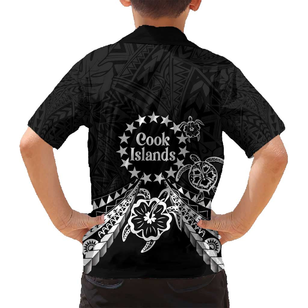 Kia Orana Cook Islands Family Matching Puletasi and Hawaiian Shirt 2025 Pasifika Polynesian Turtle Black Color LT14 - Polynesian Pride