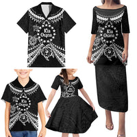 Kia Orana Cook Islands Family Matching Puletasi and Hawaiian Shirt 2025 Pasifika Polynesian Turtle Black Color LT14 - Polynesian Pride