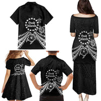 Kia Orana Cook Islands Family Matching Puletasi and Hawaiian Shirt 2025 Pasifika Polynesian Turtle Black Color LT14 - Polynesian Pride