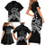 Kia Orana Cook Islands Family Matching Short Sleeve Bodycon Dress and Hawaiian Shirt 2025 Pasifika Polynesian Turtle Black Color