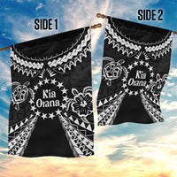 Kia Orana Cook Islands Garden Flag 2025 Pasifika Polynesian Turtle Black Color