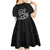 Kia Orana Cook Islands Kid Short Sleeve Dress 2025 Pasifika Polynesian Turtle Black Color