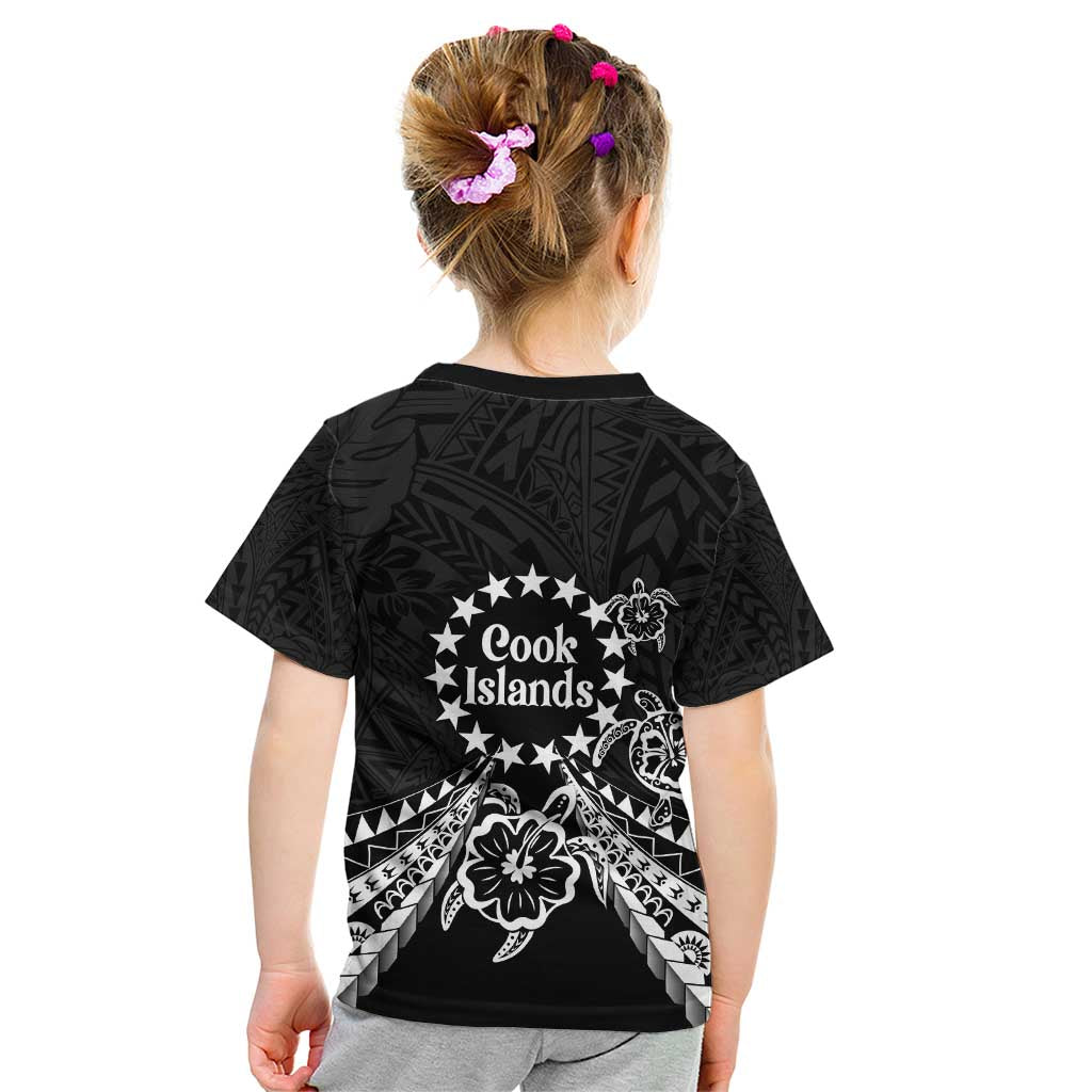 Kia Orana Cook Islands Kid T Shirt 2025 Pasifika Polynesian Turtle Black Color