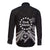 Kia Orana Cook Islands Long Sleeve Button Shirt 2025 Pasifika Polynesian Turtle Black Color