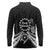Kia Orana Cook Islands Long Sleeve Polo Shirt 2025 Pasifika Polynesian Turtle Black Color