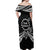Kia Orana Cook Islands Off Shoulder Maxi Dress 2025 Pasifika Polynesian Turtle Black Color
