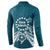 Kia Orana Cook Islands Button Sweatshirt Polynesian Turtle Crowberry Blue Color