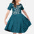 Kia Orana Cook Islands Family Matching Mermaid Dress and Hawaiian Shirt Polynesian Turtle Crowberry Blue Color