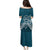 Kia Orana Cook Islands Family Matching Puletasi and Hawaiian Shirt Polynesian Turtle Crowberry Blue Color