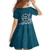Kia Orana Cook Islands Family Matching Tank Maxi Dress and Hawaiian Shirt Polynesian Turtle Crowberry Blue Color LT14 - Polynesian Pride