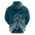 Kia Orana Cook Islands Hoodie Polynesian Turtle Crowberry Blue Color