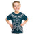 Kia Orana Cook Islands Kid T Shirt Polynesian Turtle Crowberry Blue Color