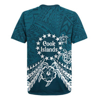 Kia Orana Cook Islands Rugby Jersey Polynesian Turtle Crowberry Blue Color