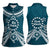 Kia Orana Cook Islands Women Sleeveless Polo Shirt Polynesian Turtle Crowberry Blue Color