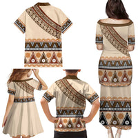 Bula Fiji Family Matching Puletasi and Hawaiian Shirt 2025 Pasifika Traditional Fijian Masi