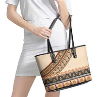 Bula Fiji Leather Tote Bag 2025 Pasifika Traditional Fijian Masi