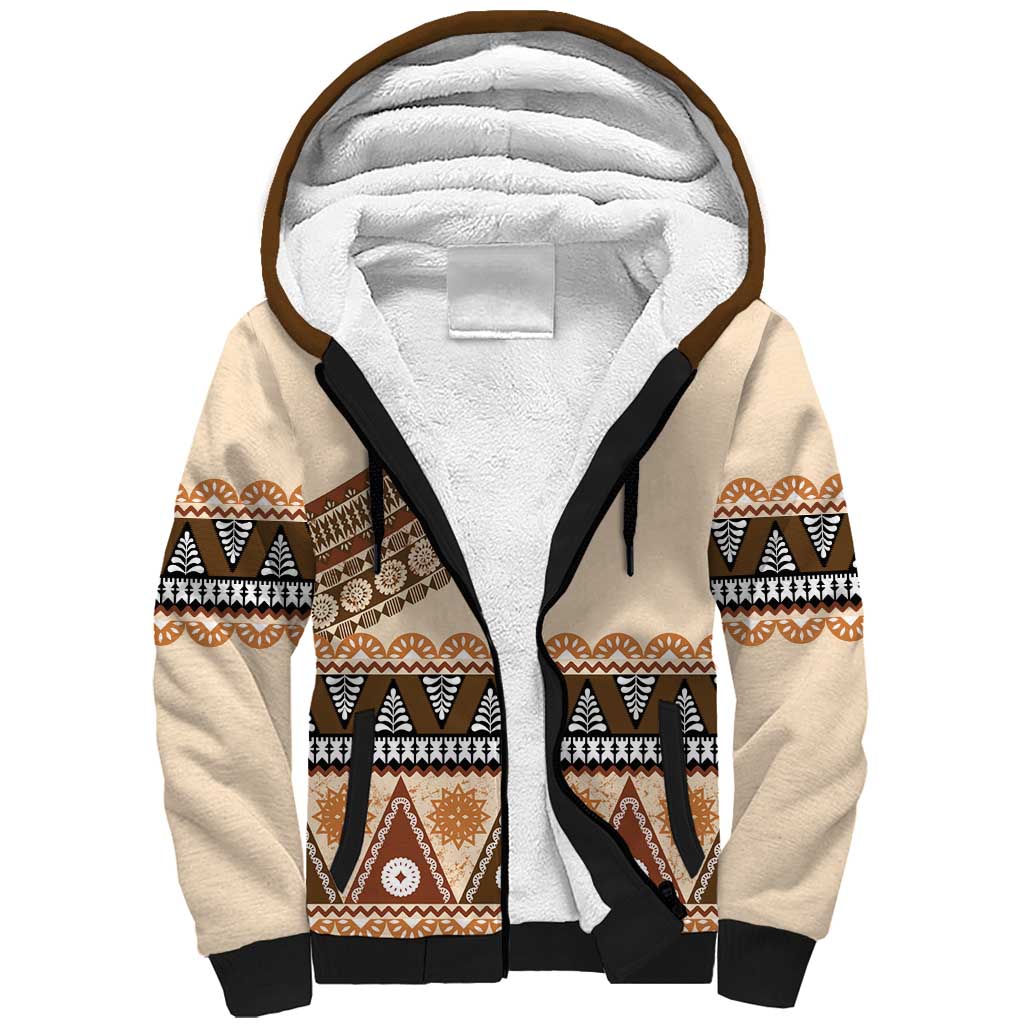 Bula Fiji Sherpa Hoodie 2025 Pasifika Traditional Fijian Masi