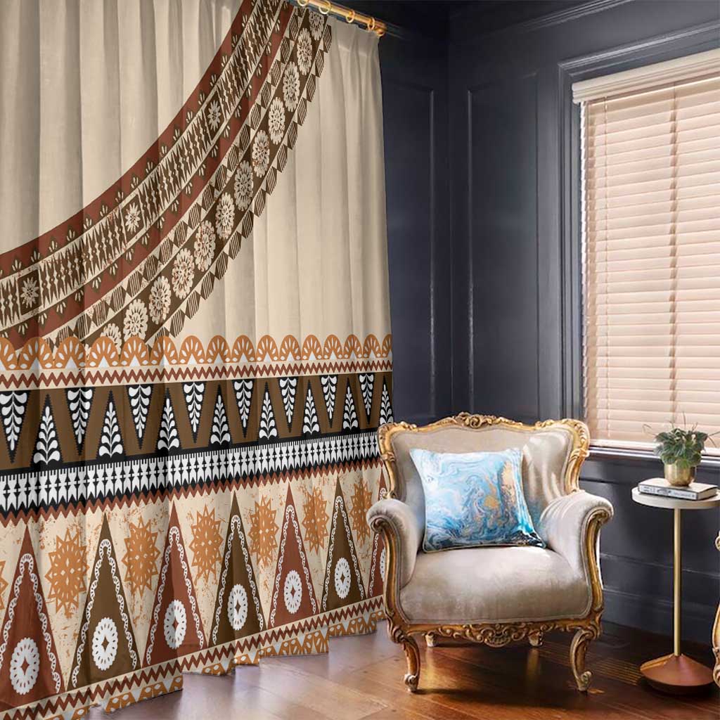 Bula Fiji Window Curtain 2025 Pasifika Traditional Fijian Masi